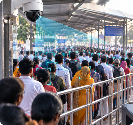 Crowd monitoring popup visual
